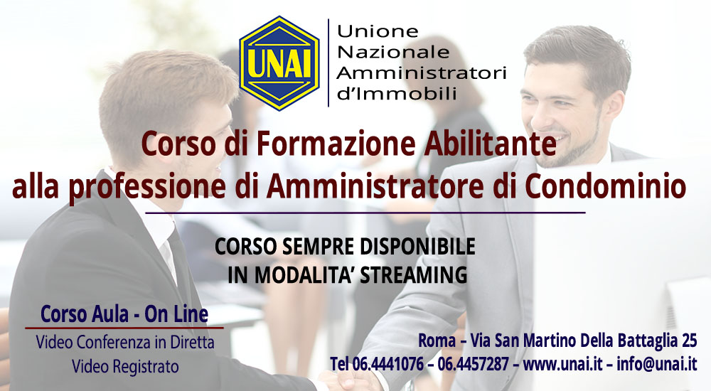 Corso di Amministratore di Condominio in Aula