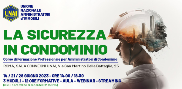 SICUREZZA IN CONDOMINIO - CORSO PER AMMINISTRATORI DI CONDOMINIO